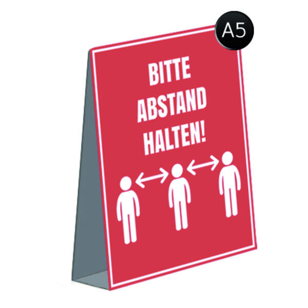 Dachaufsteller Bitte Abstand halten!