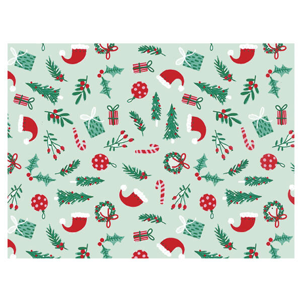 Weihnachtsgeschenkpapier Nikolaus, grn, 50cm:100m