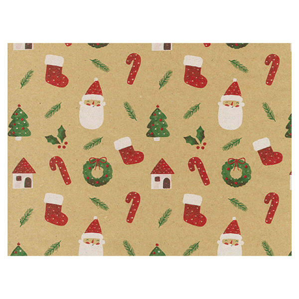 Recycling-Geschenkpapier Nikolaus, 50cm:100m