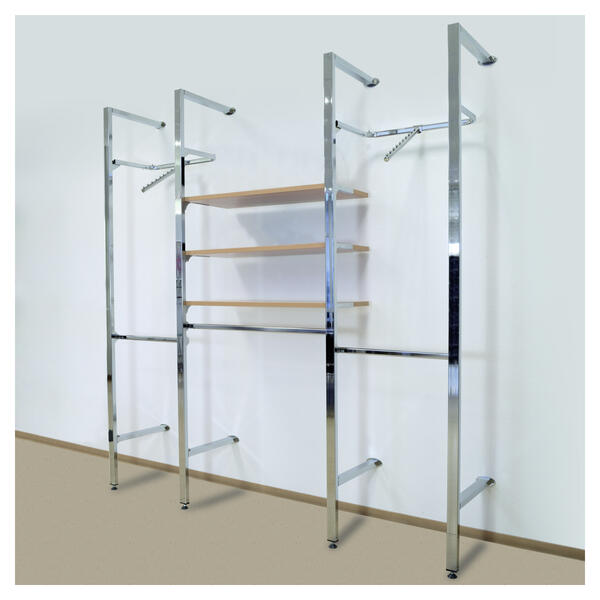 Ladeneinrichtung Easy-Back 225 cm breit mit Rahmen, Stangen