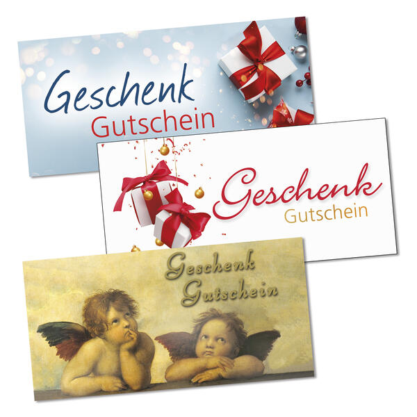 30 Geschenkgutscheine Weihnachten, DIN Lang