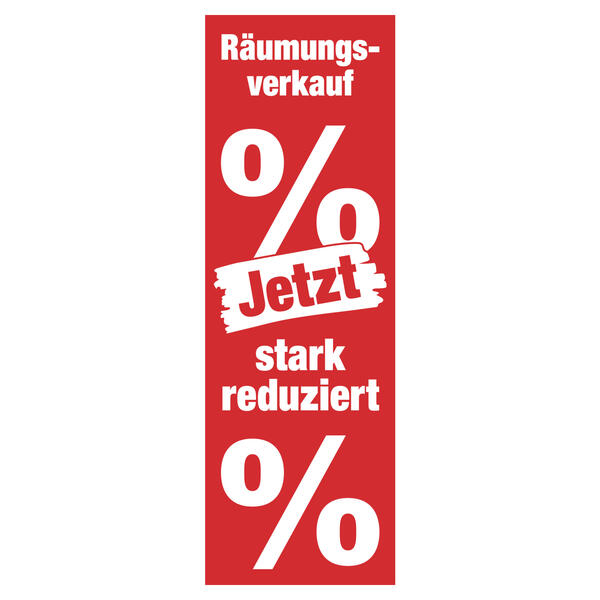 Stoffbanner 60x180 cm Wischer Rumungs-Verkauf