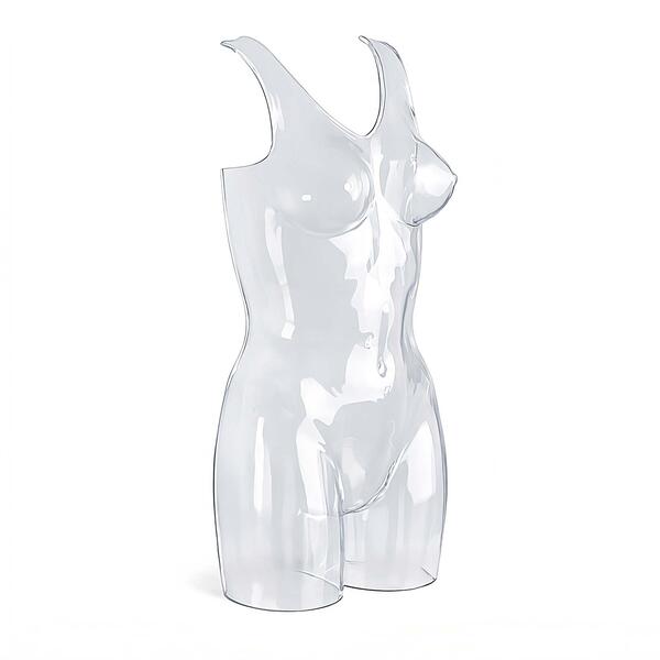 Damen-Halbb�ste Body mit Beinansatz, glasklar