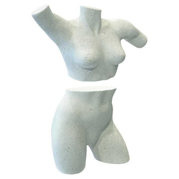 Damen-Torso Armansatz 2-teilig, hellgranit