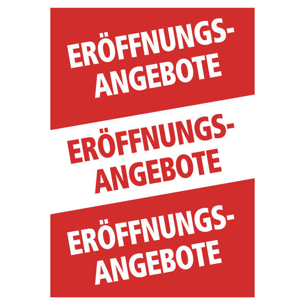 Plakat 3 x ERFFNUNGS ANGEBOTE DIN A1