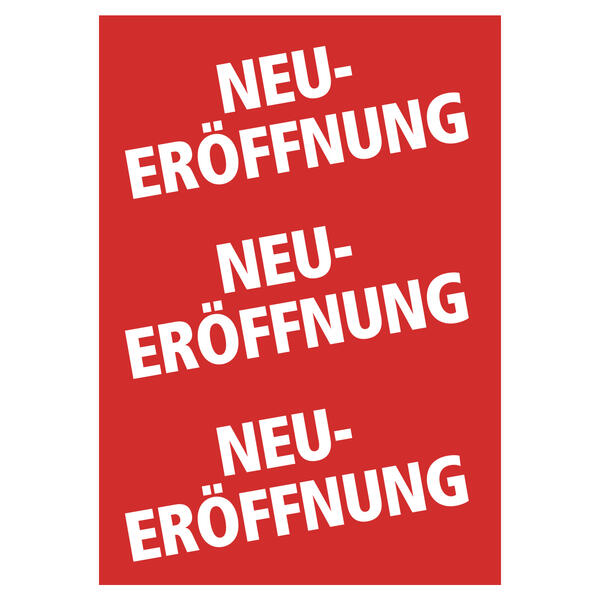 Plakat 3 x NEU-ERFFNUNG DIN A1