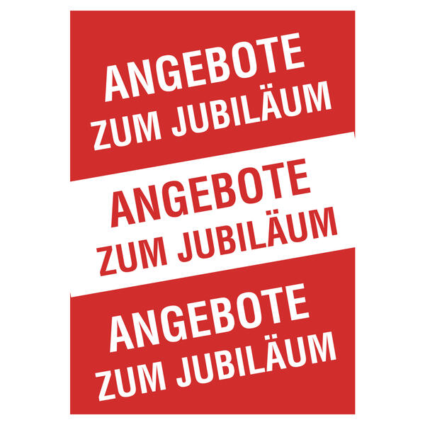 Plakat ANGEBOTE zum JUBILUM 60x85 cm