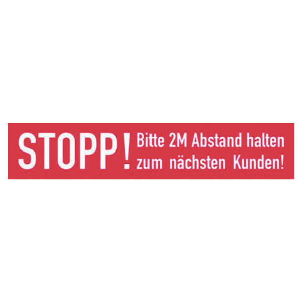 Bodenaufkleber STOPP! Bitte 2M Abstand halten