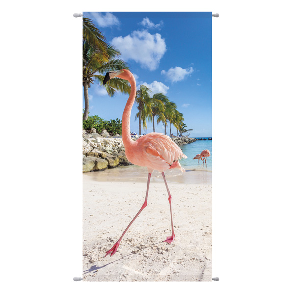Set Display-Banner Flamingo mit 2 Stben