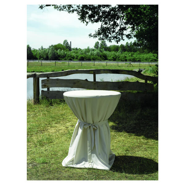 Stehtischberzug rund 70x145 cm wei