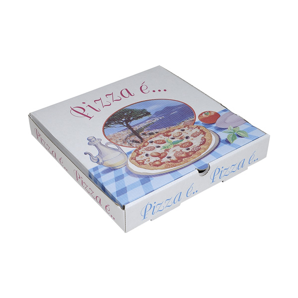 Pizzakarton 26x26x4 cm wei, VE 100 Stck