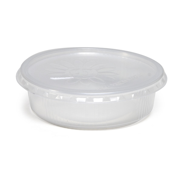 Becher mit Deckel PP rund 125g. transparent, 250St