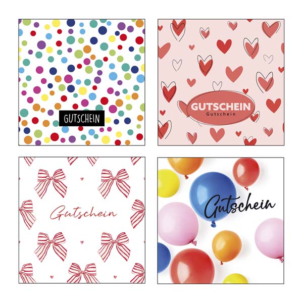 Gutschein-Sortiment Any Time Konfetti