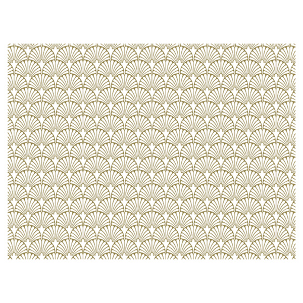 Geschenkpapier Artdeco wei-gold, 50cm:100m