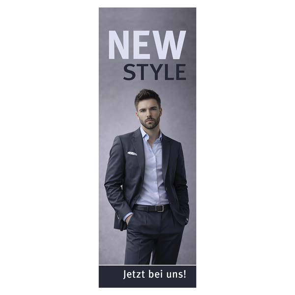 Langbahn New Style Herrenmode, 48x138 cm