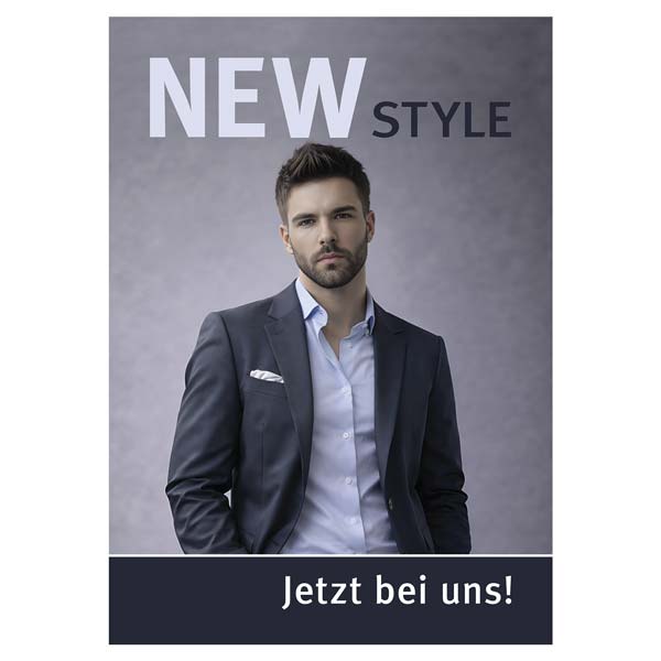 Plakat New Style Herrenmode, DIN A1