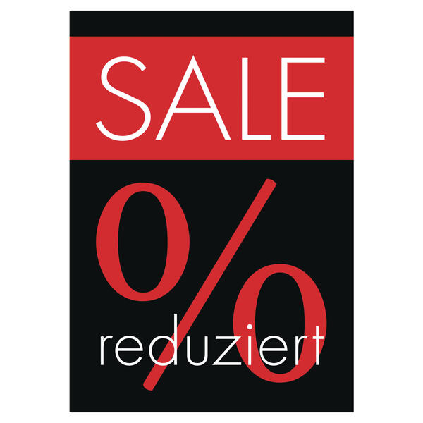 Plakat Sale reduziert %