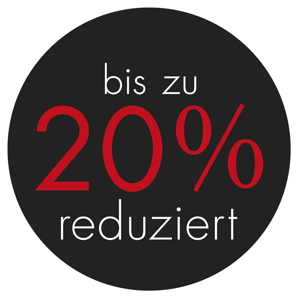 Aufkleber Reduziert Schwarz, � 32 cm