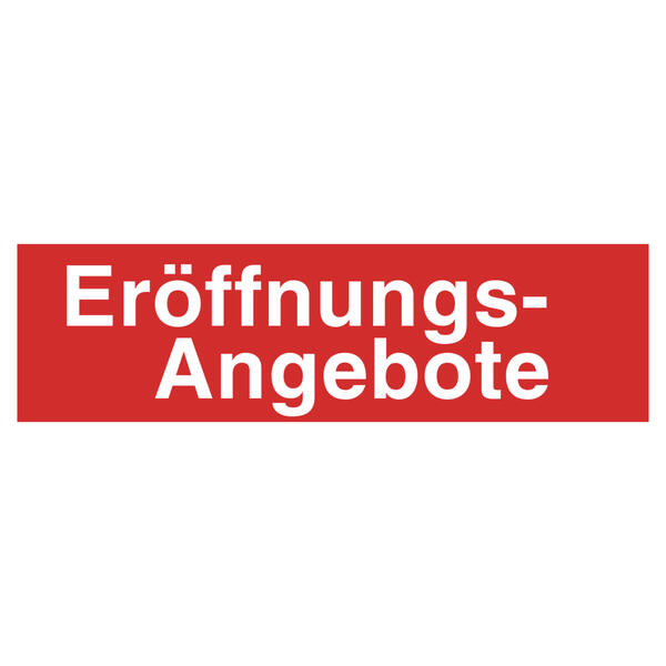 Papierplakat Erffnungs-Angebote 70x20cm