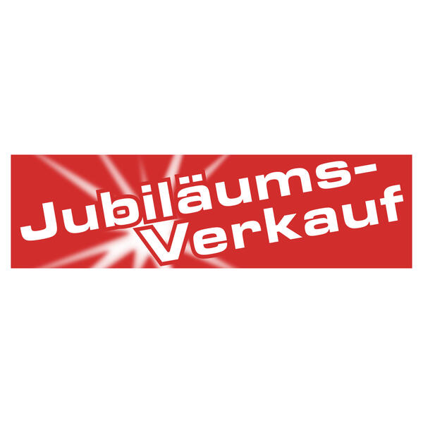Aufkleber Jubiläums-Verkauf Stern 100x30 cm