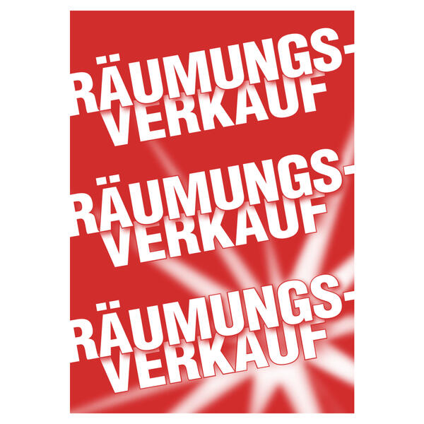 Plakat Stern Rumungsverkauf