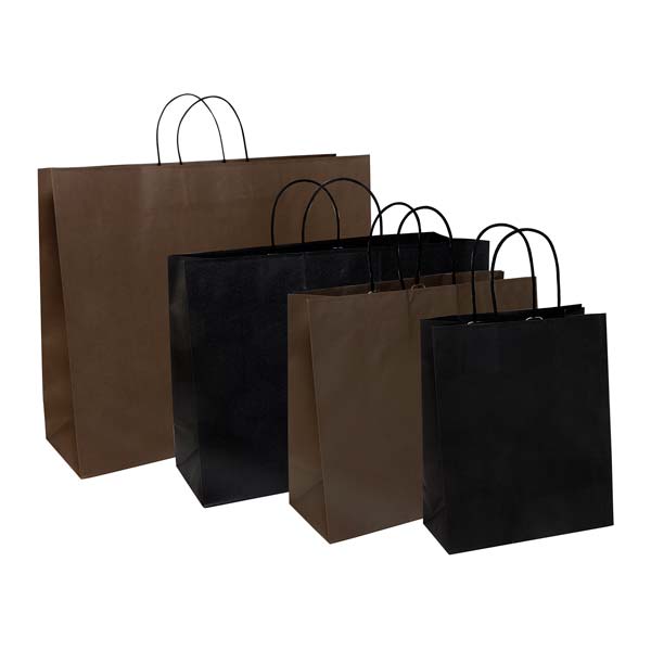 Papiertasche Milano Caf� mit Textilkordel