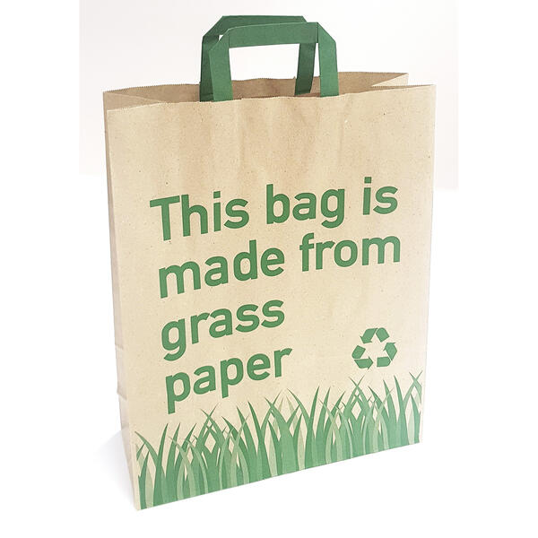 Graspapiertragetasche mit FH, Made from Gras