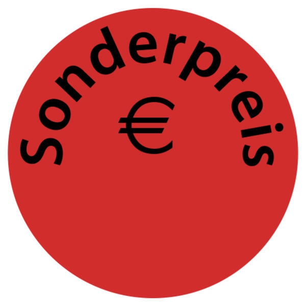 Rollenetiketten Sonderpreis leuchtrot