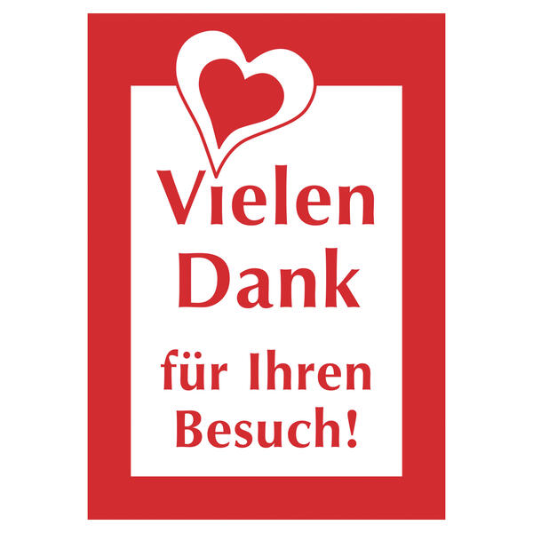 Plakat Vielen Dank fr Ihren Besuch!