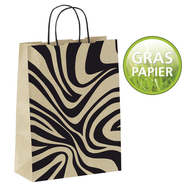Papiertragetasche Graspapier Safari