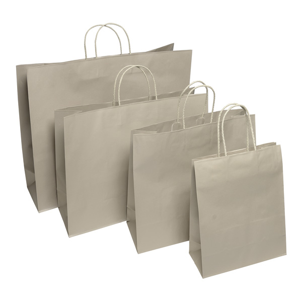 Papiertasche Milano Platino mit Textilkordel