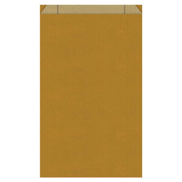 Papierflachbeutel gelb mit Klappe