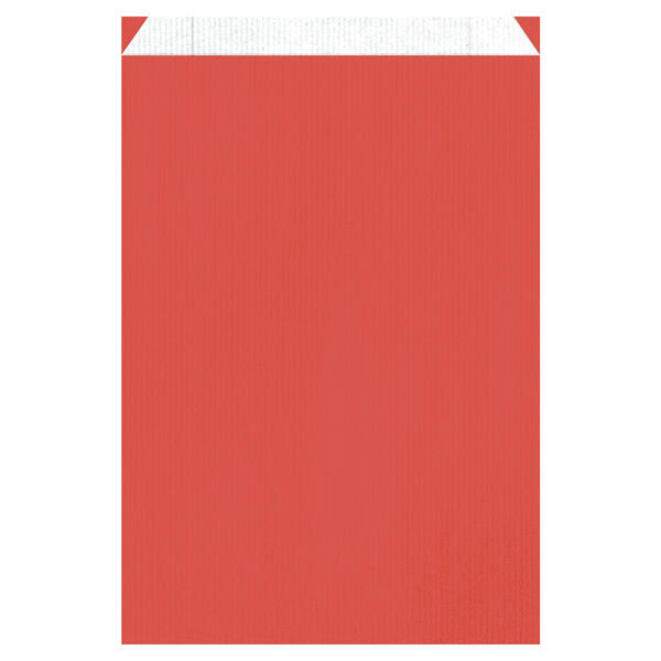 Geschenkflachbeutel Kraft wei, orange VE250