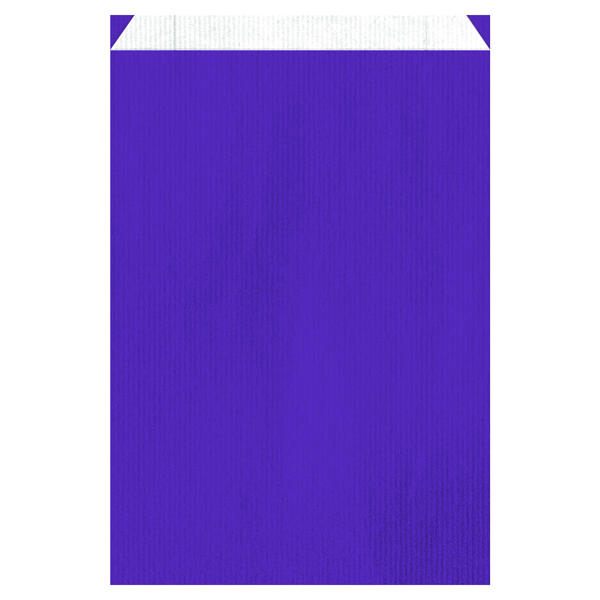 Geschenkflachbeutel Kraft wei, lila VE250