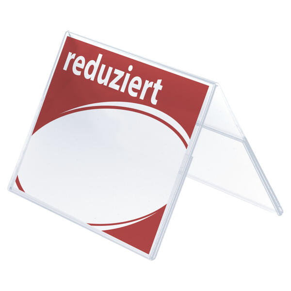 Acrylglas-Dachaufsteller in DIN-Querformaten