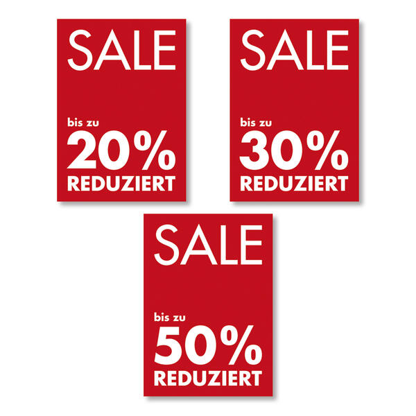 10 Plakate "Prozentzeichen "  für Räumungsverkauf SALE Aktionen DIN A3 
